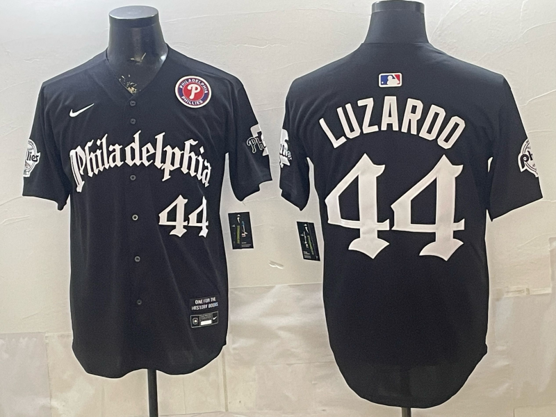 Men 2026 Philadelphia Phillies #44 Luzardo black Game Nike MLB Jersey 03003->cleveland indians->MLB Jersey